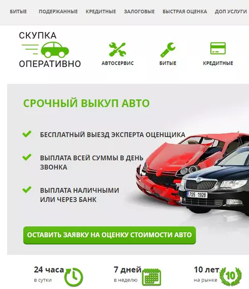 Кейс продвижения сайта Скупка авто